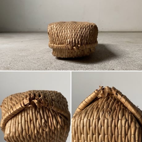 小さい柳行李 22cm  古い飯行李  おむすび箱  お弁当箱  ヴィンテージクラフト  昭和期