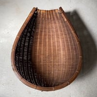 大きい古片口ざる 横幅約49cm 装飾 素材 作り エイジング…良好の古笊です。竹工芸 竹細工 古民藝 古民具
