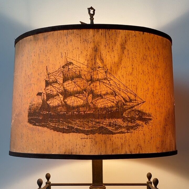 現状品通電確認済アンティーク 希少】 クリッパー 帆船 スタンドライト