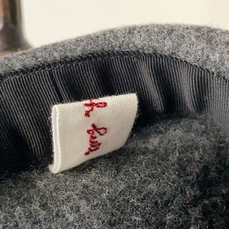 french bull フレンチブル  ベレー帽 フェルト グレー size free 中古美品