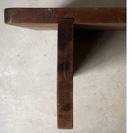 古い継ぎテーブル 幅約85cm 濃茶トロトロの文机 分厚くゴツい無垢材  ヴィンテージローテーブル 雰囲気良好 美品