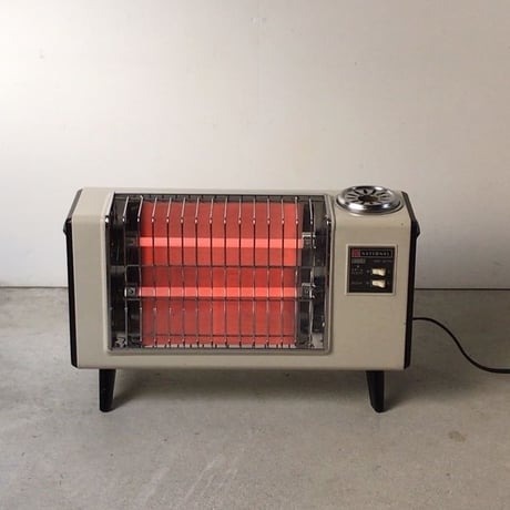 National ナショナル　クラシック電気ストーブ・スチーム有り DS-27N  700w  白黒　ヴィンテージ  80s 家電　中古良品