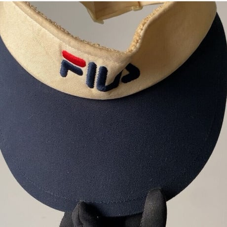 FILA フィラ  サンバイザー　80s 90s ヴィンテージ  トリコカラー フリーサイズ