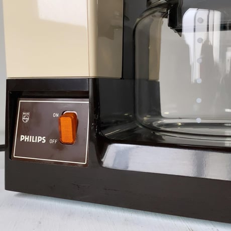 PHILIPS  フィリップス  コーヒーメーカー  cafenova カフェノバ  80s 90s ヴィンテージ 家電  ブラウン/オフホワイト　中古品