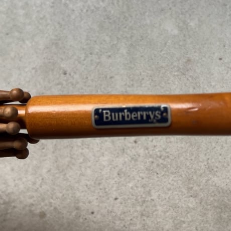 BURBERRYS バーバリーズ  木製婦人傘 ノバチェック ベージュ オールドバーバリー ヴィンテージバーバリー  スチールプレート 中古良品