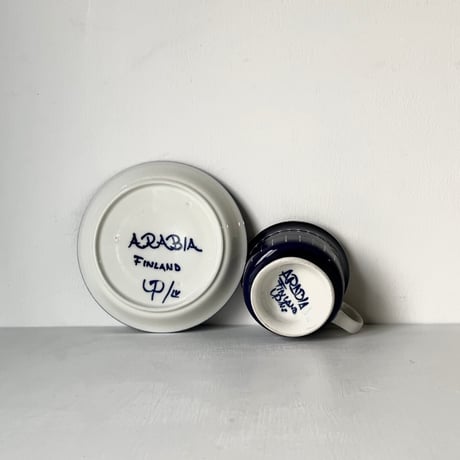 ARABIA アラビア (オールドアラビア) Valencia バレンシア コーヒーカップ＆ソーサー ハンドペイント 北欧ヴィンテージ 廃盤品　商品No.2