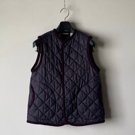 LAVENHAM ラベンハム キルティング ベスト ジレ コクーンソーンハム  2021年製 ダークパープル レディース S 中古美品