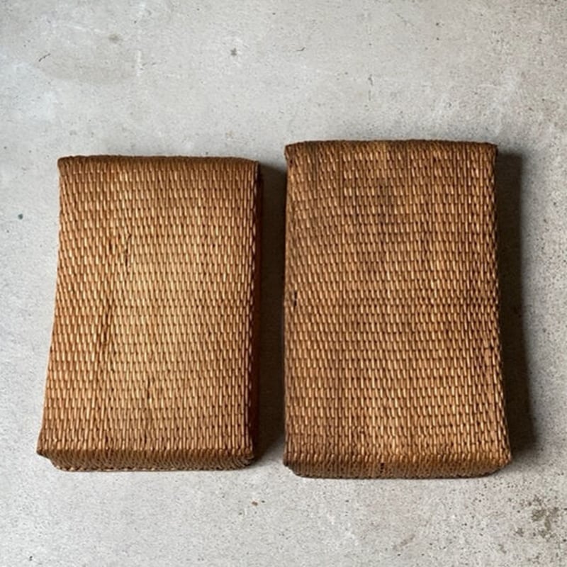 小さな柳行李 28cm 古い文庫行李 飯行李 平箱 小箱 ヴィンテージ