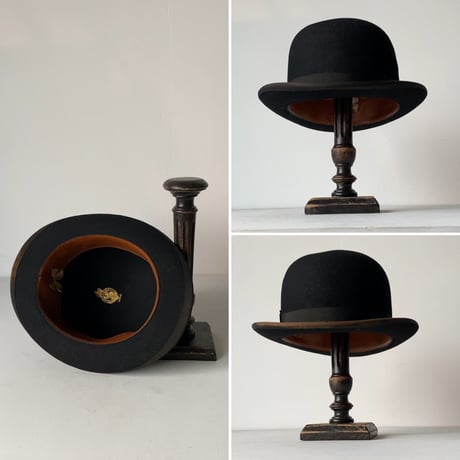 Teikokuhat co  帝国ハット ボーラーハット シルクハット 山高帽  ブラック レディース 頭周約55cm ヴィンテージ ハット