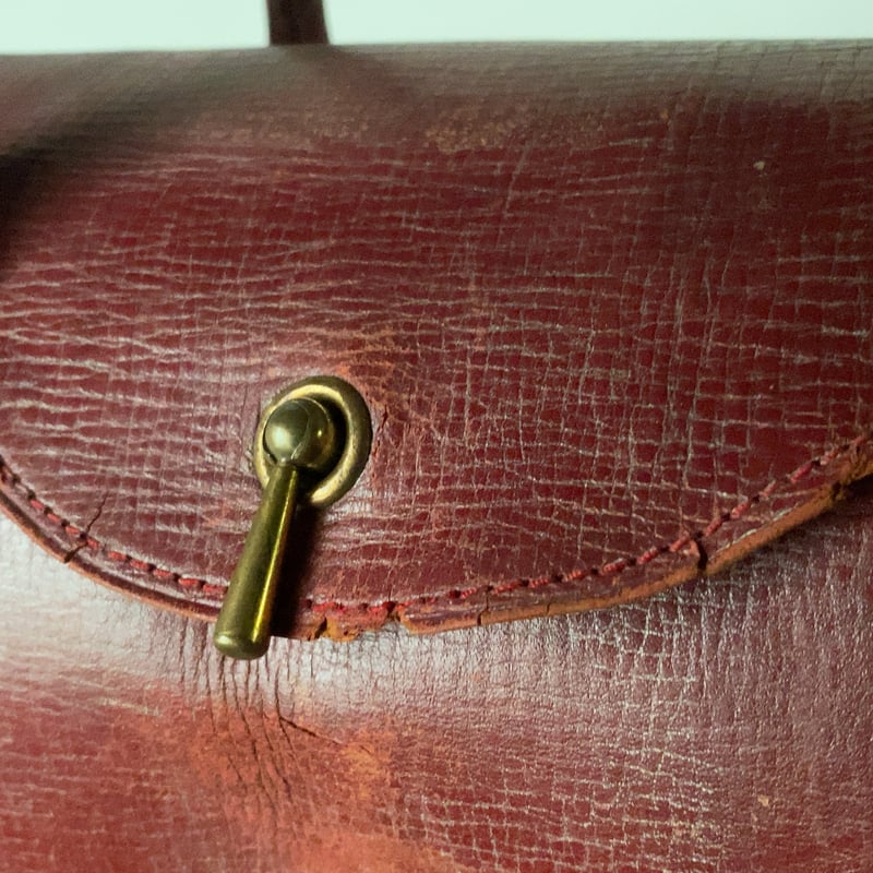 FORTUNY ブラウンレザー ビンテージ ボストンバッグ 鍵付き florist ボストンバッグ 「アイウェアケース付き」レザータッチ