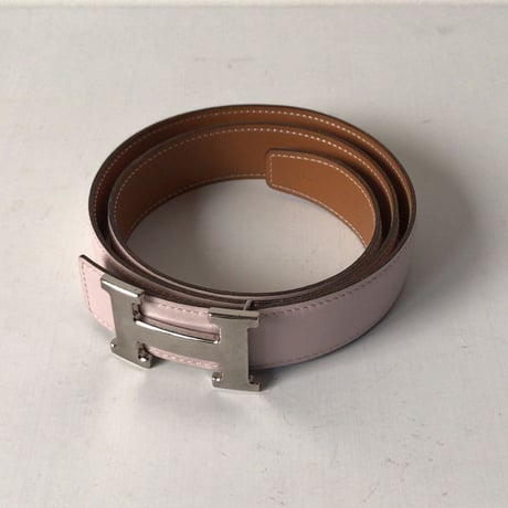 HERMES エルメス コンスタンス Hバックル  Hベルト5382  タデラクト  ピンク/ゴールド  リバーシブル  シルバー金具  L刻印  2008年製   85 /32mm幅  中古美品