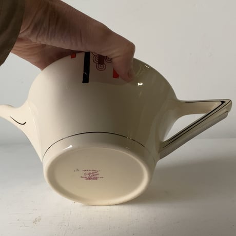 Soho Pottery Ltd  ソーホーポタリー社製 Solian Ware シリーズ イギリスヴィンテージ ティーポット   1930年頃  アンティーク テーブルウェア 茶器 完品範疇