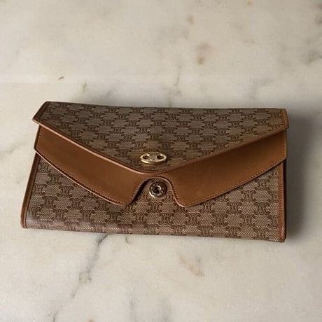 CELINE  オールドセリーヌ  マカダム  Wレターフラップ  ロングウォレット 長財布