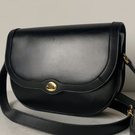 Christian Dior クリスチャン ディオール　ヴィンテージディオール レザーショルダーバッグ CDエンブレム ゴールド金具 保存袋 箱付き