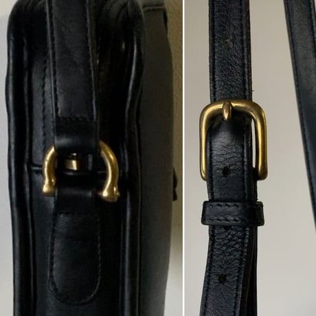COACH オールドコーチ レザー ミニショルダーバッグ No.J6M-9973  グローブレザー ブラック 真鍮金具 ヴィンテージバッグ made in USA