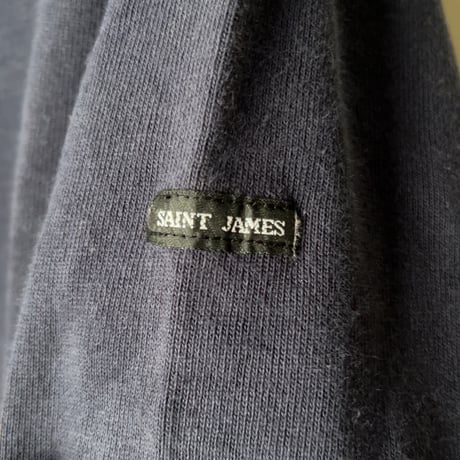 SAINT JAMES セントジェームス  ウエッソン ネイビー無地 ユニセックス F 6SGPON(US42) ボートネック バスクシャツ St james フランス製
