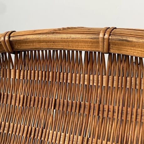 片口ざる 横幅42cm  箕ざる 片口かご 箕かご 竹工芸 工芸品  伝統工芸  野菜カゴ 米研ぎザル  天然素材 竹ざる 美品