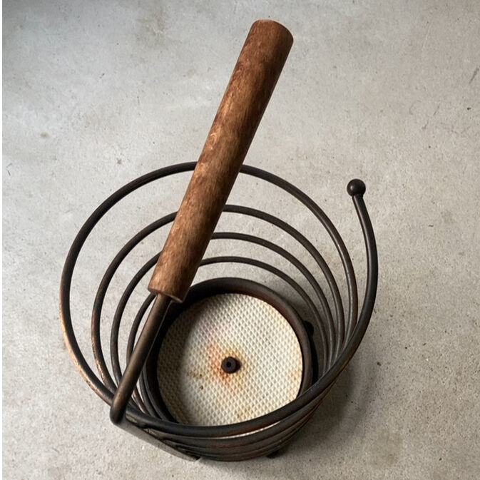 老舗純喫茶の傘立て 80s90sヴィンテージ 素材/鉄と木 グッドエイジング