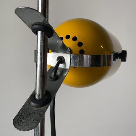 SWAN DENKI スワン電器  ヴィンテージ フロアライト フロアスタンド  間接照明 照明器具  イエロー/ブラック  ジャパンヴィンテージ 珍品 完品