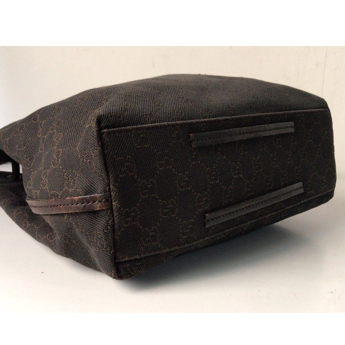 GUCCI グッチ GGキャンバス レザーロープトートバッグ ダーク GUCCI グッチ GGキャンバス レザーロープトートバッグ ダーク