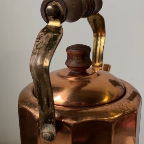 COPPER MATE ROYALE  カパーメイトロワイヤル 純銅ケトル 2.2L 面取デザイン 木製無垢ハンドル+摘み  コッパーケトル 純銅やかん  同和金属開発センター  中古良品