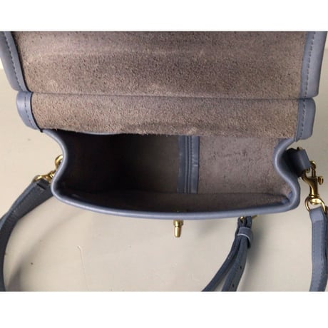 COACH コーチ グローブレザー ミニ ショルダーバッグ  9023  オールドコーチ ヴィンテージ 本革  サックス／ゴールド 美品