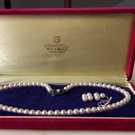 MIKIMOTO  オールドミキモト 本パールネックレス 約6mm玉 真珠/銀 シルバー 全長41cm  ヴィンテージパール
