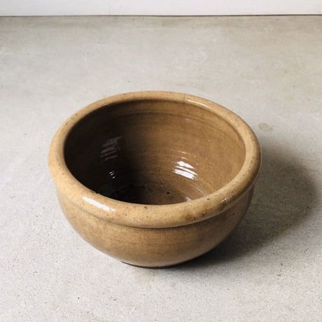 古いこね鉢　小さめメダカ鉢 睡蓮鉢  幅約27cm   アンティークポット　黄瀬戸 古瀬戸 民藝 古民藝