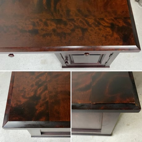 北海道民芸家具  樺材無垢  引出し文机  幅約95cm 座卓 ローデスク ローテーブル ミニテーブル 小机 日本製 民藝家具 HM420