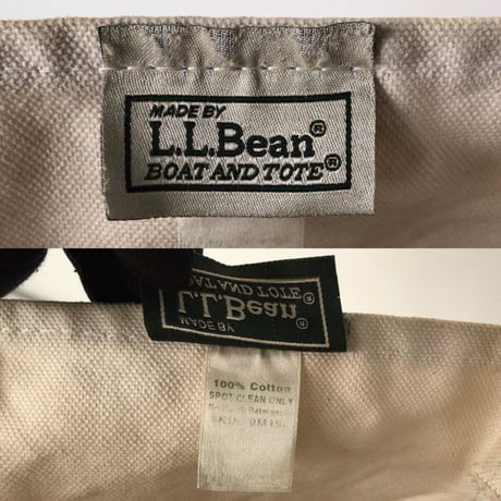 LLBean LLビーン エルエルビーン Boat & Tote  ボート&トート  バッグ  鞄  USA製 ナチュラル/ブラック Used  中古品