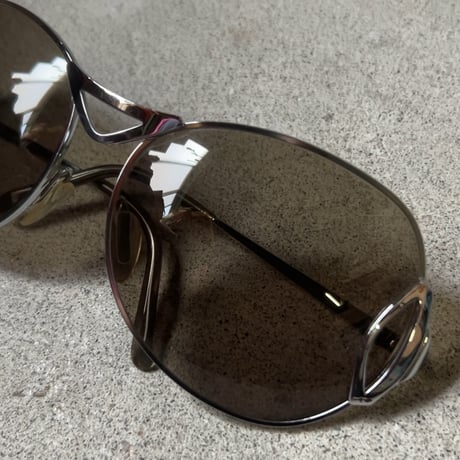 Christian Dior クリスチャンディオール D59　サングラス シルバーフレーム アイウェア 眼鏡 メガネ オールドディオール ヴィンテージ ケース付き 中古良品