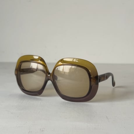 Christian Dior クリスチャンディオール ヴィンテージサングラス  アイウェア 眼鏡 ダークグリーン 鶯色 オールドディオール 中古品（難あり)