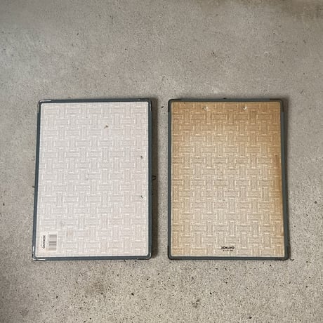 SEKISEI セキセイ B-220 紙製書類ケース＋ KOKUYO コクヨ A4 クリップボード(縦型・横型) 3点セット  オールドタイプ ヴィンテージステーショナリー