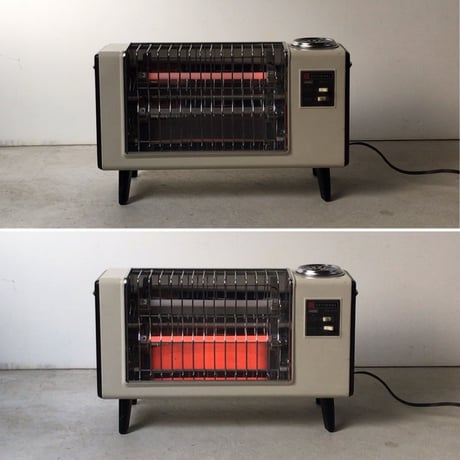 National ナショナル　クラシック電気ストーブ・スチーム有り DS-27N  700w  白黒　ヴィンテージ  80s 家電　中古良品