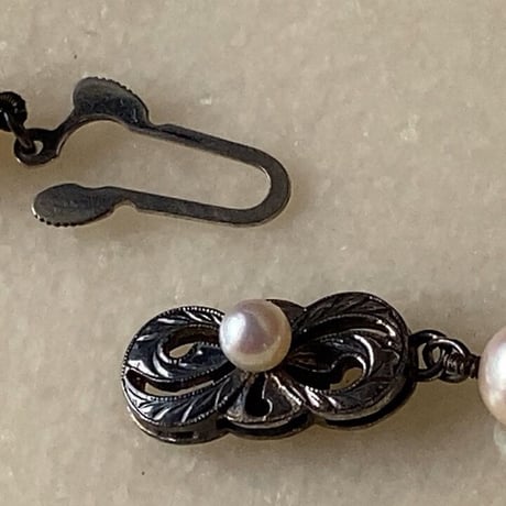 MIKIMOTO  オールドミキモト 本パールネックレス 約6mm玉 真珠/銀 シルバー 全長41cm  ヴィンテージパール
