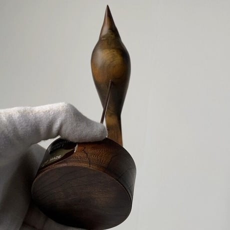 TSUBOGEN CRAFT HAND MADE ツボゲン バードドール 鳥カービングペン立 ペンスタンド 美木目 ハンドメイド 手作り 木工 工芸品 日本製 坪源 made in japan