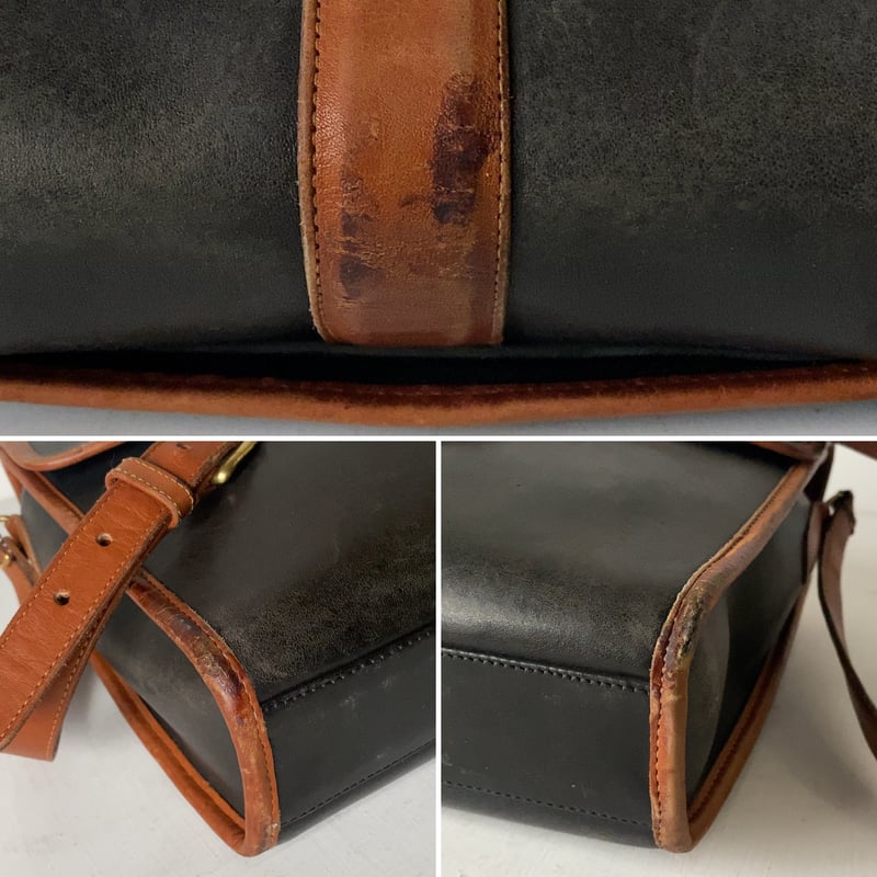 COACH 80s オールドコーチ バイカラーレザーショルダーバッグ COACH 80s オールドコーチ バイカラーレザーショルダーバッグ