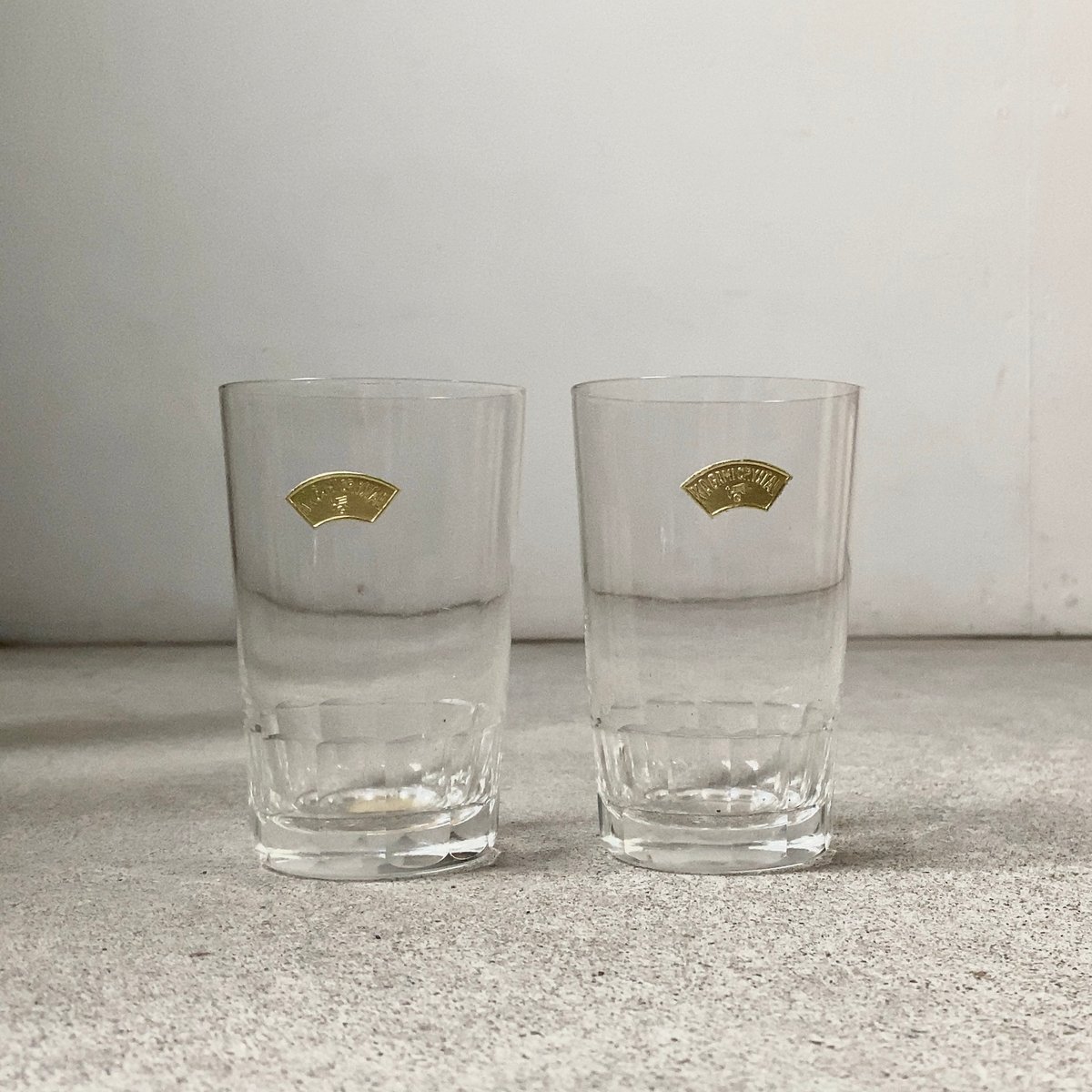 古いクリスタルガラスのグラス6客セット カガミクリスタル製品 昭和 