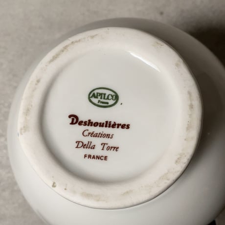 APILCO アピルコ/Deshoulieres デズリエ　Wネーム ヴィンテージ カフェオレボウル  旧ロゴ 1930-1940 フランス製 完品範疇