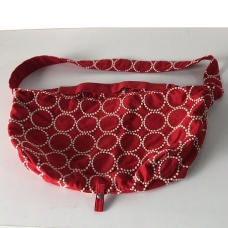 mina perhonen  ミナペルホネン  タンバリン  2wayショルダーバッグ  コットン  レッド/ホワイト 中古美品