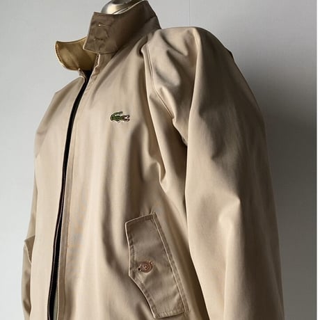 LACOSTE ラコステ (IZOD LACOSTE  アイゾッド ラコステ) スイングトップ 70s 80s ヴィンテージ コットンブルゾン  ラグランスリーブ   ベージュ/ライトイエロー