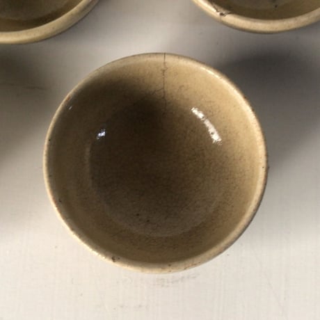 古い豆皿　7客まとめて　骨董 雑器 民藝・手塩皿 醤油皿 油皿 ピクルス皿 タレ皿 万能小皿 小鉢 古瀬戸 約7cm