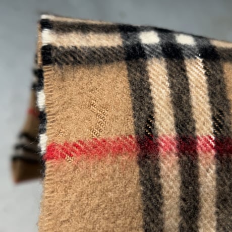 BURBERRYS バーバリーズ  cashmere100% カシミヤ マフラー ベージュノバチェック　70s～80s イギリスヴィンテージ made in Scotland 古着 中古品