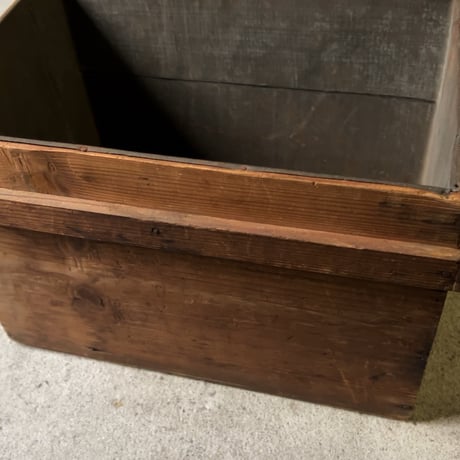 小さい古茶箱 極小茶箱  幅32cm 宇治城山  山政 茶葉の保存箱 内装ブリキ張り 戦前期 ジャパンヴィンテージボックス 美品