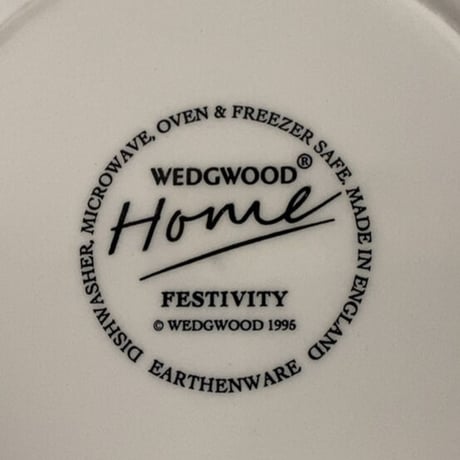 WEDGWOOD ウェッジウッド フェスティビティ(1枚の価格) プレート 21cm アイボリー 90s ヴィンテージ イギリス製 made in england  ストック14枚