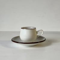 Sanwa サンワ(三和陶苑) カップ＆ソーサー  (1客の価格) ジャパンヴィンテージ ブラウンライン コーヒーカップ 美品