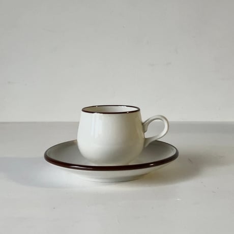 Sanwa サンワ(三和陶苑) カップ＆ソーサー  (1客の価格) ジャパンヴィンテージ ブラウンライン コーヒーカップ 美品