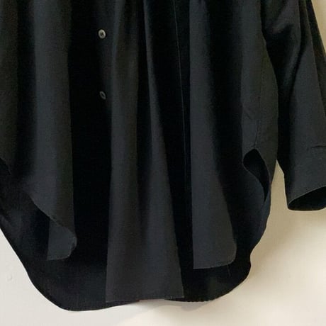 BIGI ビギ　80s オールドビギ　レーヨンシャツ ブラック ドロップショルダー  レディース M   ヴィンテージ DCブランド 古着