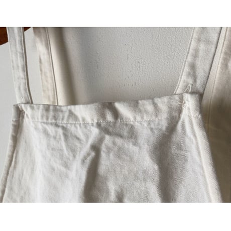 Gauze ガーゼ  コットンリネンサロペットパンツ ホワイト オーバーオール 農夫パンツ 中古美品