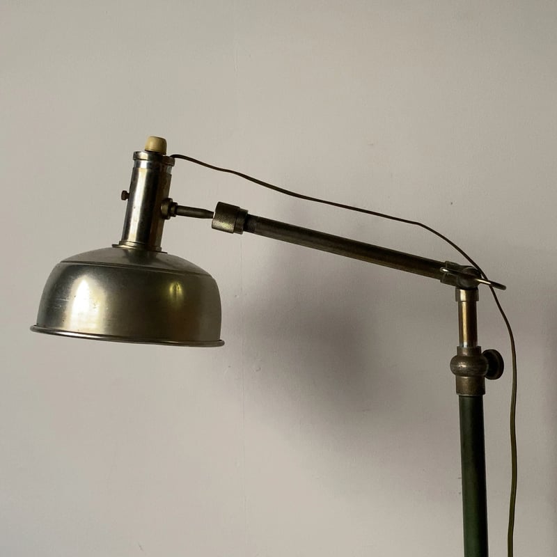 アンティーク フロアランプ スタンドライト スチールフレーム+アルミ